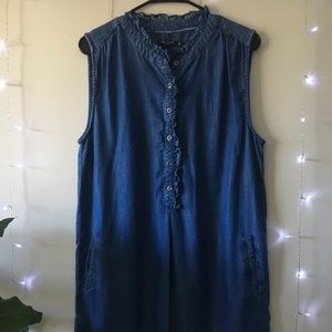 Denim Ruffle Jean Dress